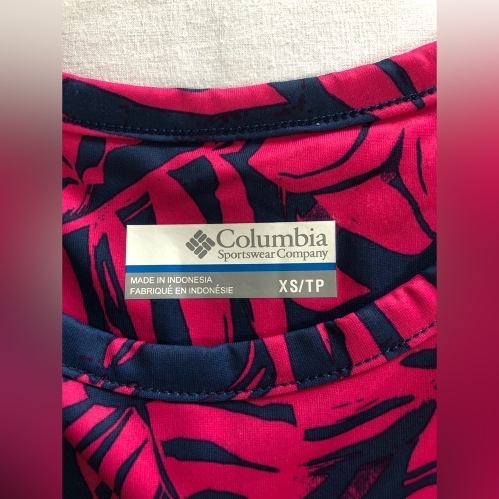 Columbia Womens PFG Freezer Tank Dress. Pink Palmtropics. Size XS. Side Pockets. - Picture 3 of 10